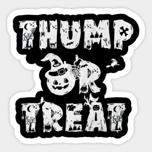 Thump or Treat v3 White Sticker